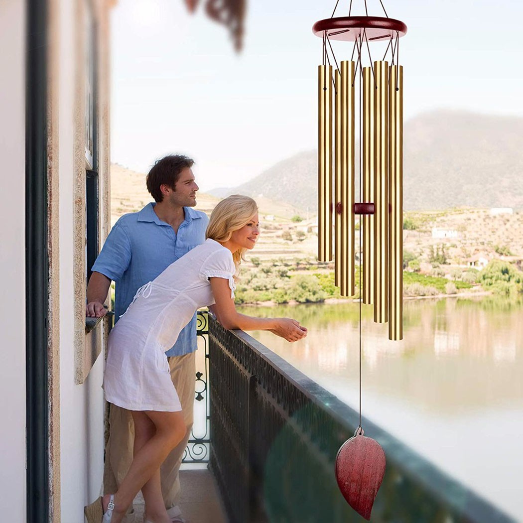 Wind Chime Tubular - Arbre d'argent 6 Tubes carillons éoliens