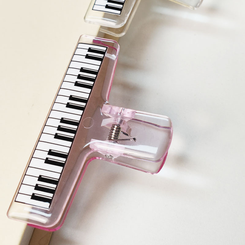 Musical Instruments List - Pince acrylique transparente à motif de