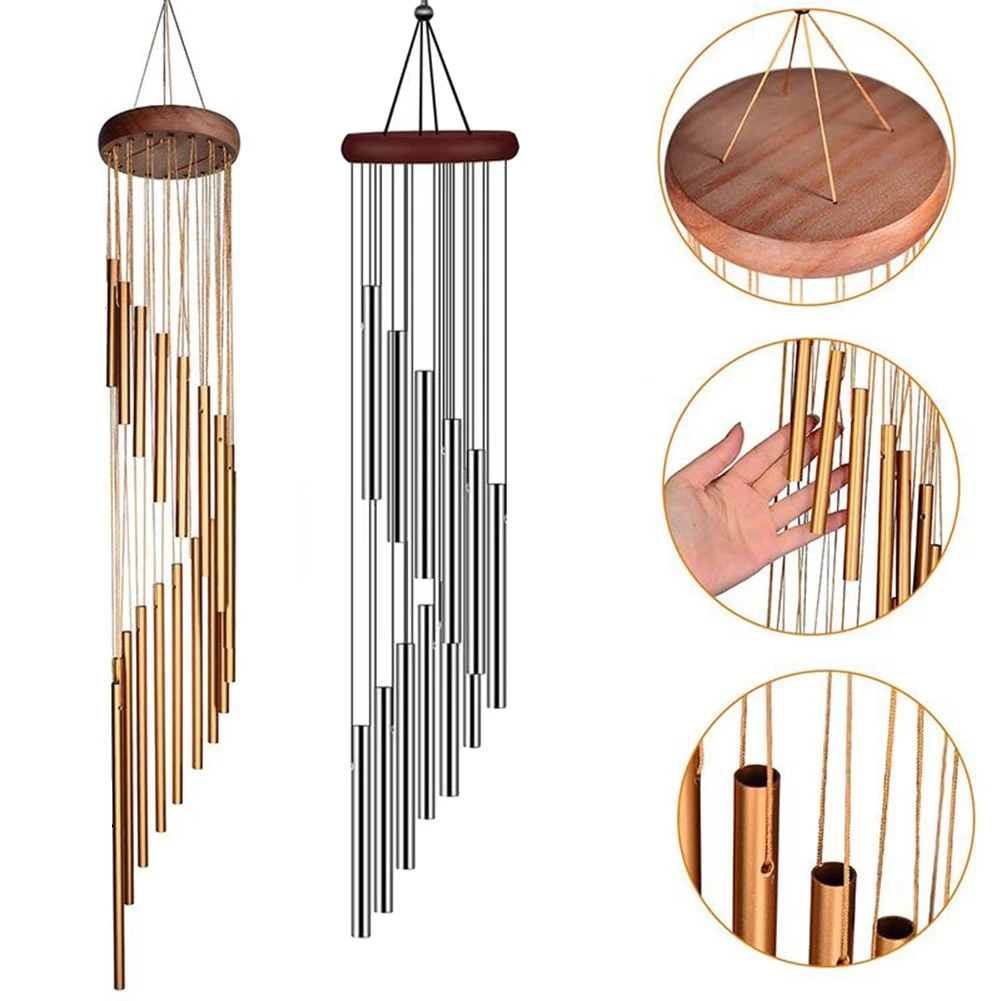 Wind Chime Tubular - Cloches en alliage d'aluminium avec crochet,