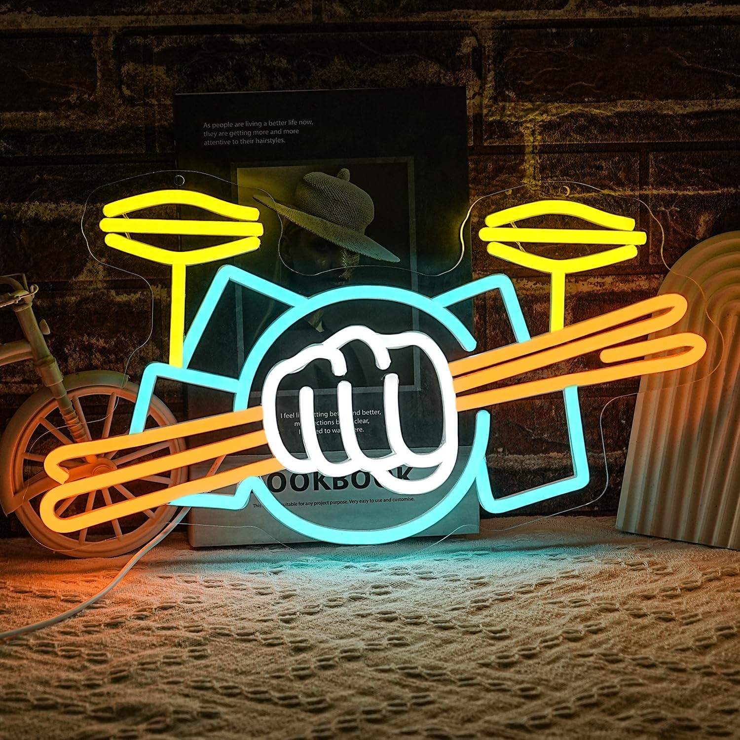 Enseigne néon batterie de perc - Musical Instruments avis et prix