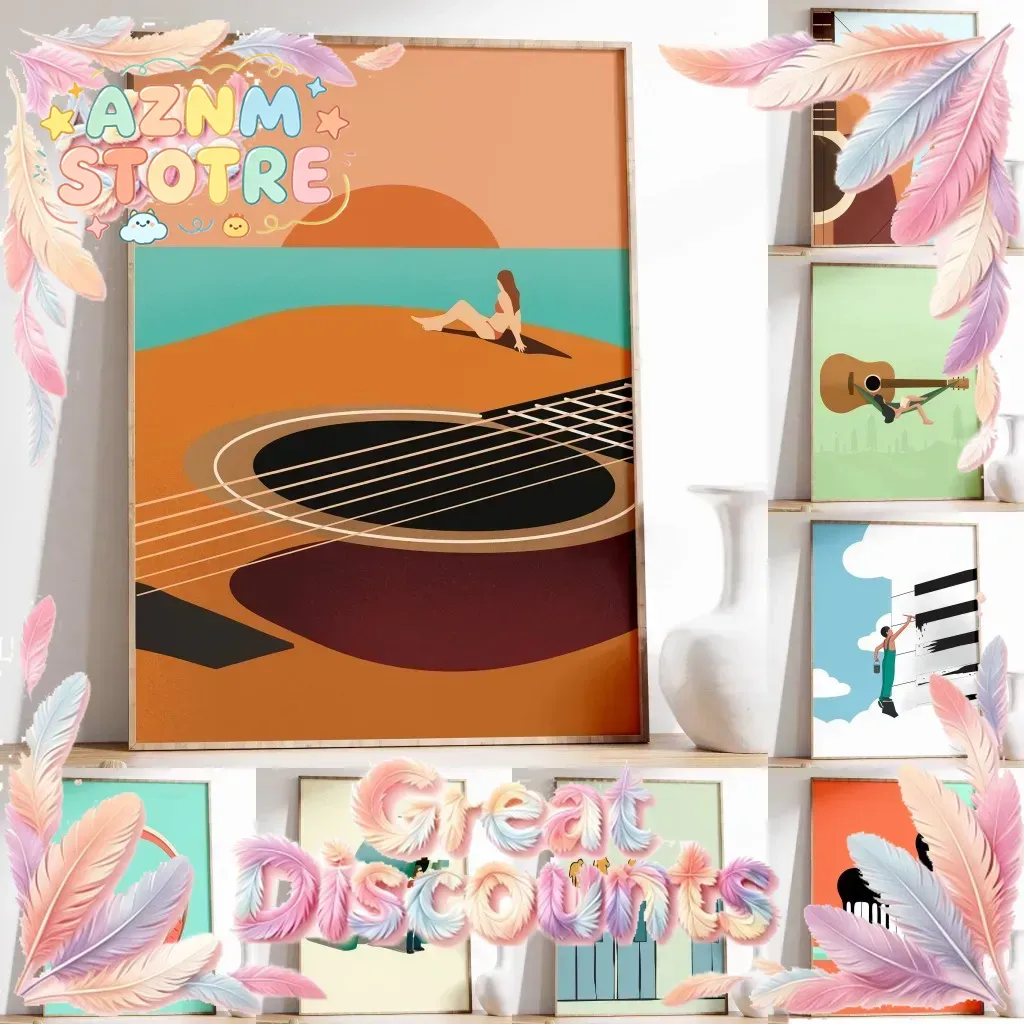 Peinture sur toile abstraite v - Musical Instrument Poster avis et prix