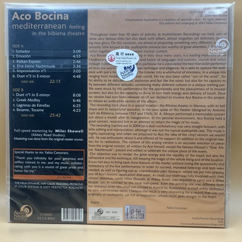 Disque vinyle LP Pop Aco Bocin - Mandolin A Style avis et prix