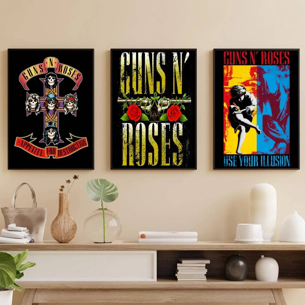 G-Guns Rock Band N R-Roses aff - Musical Instrument Poster avis et prix