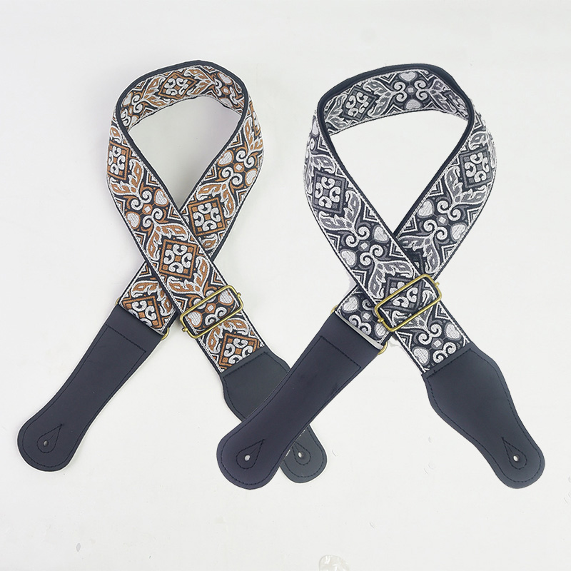 Sangle de guitare brodée, impr - Musical Instrument Sounds avis et prix