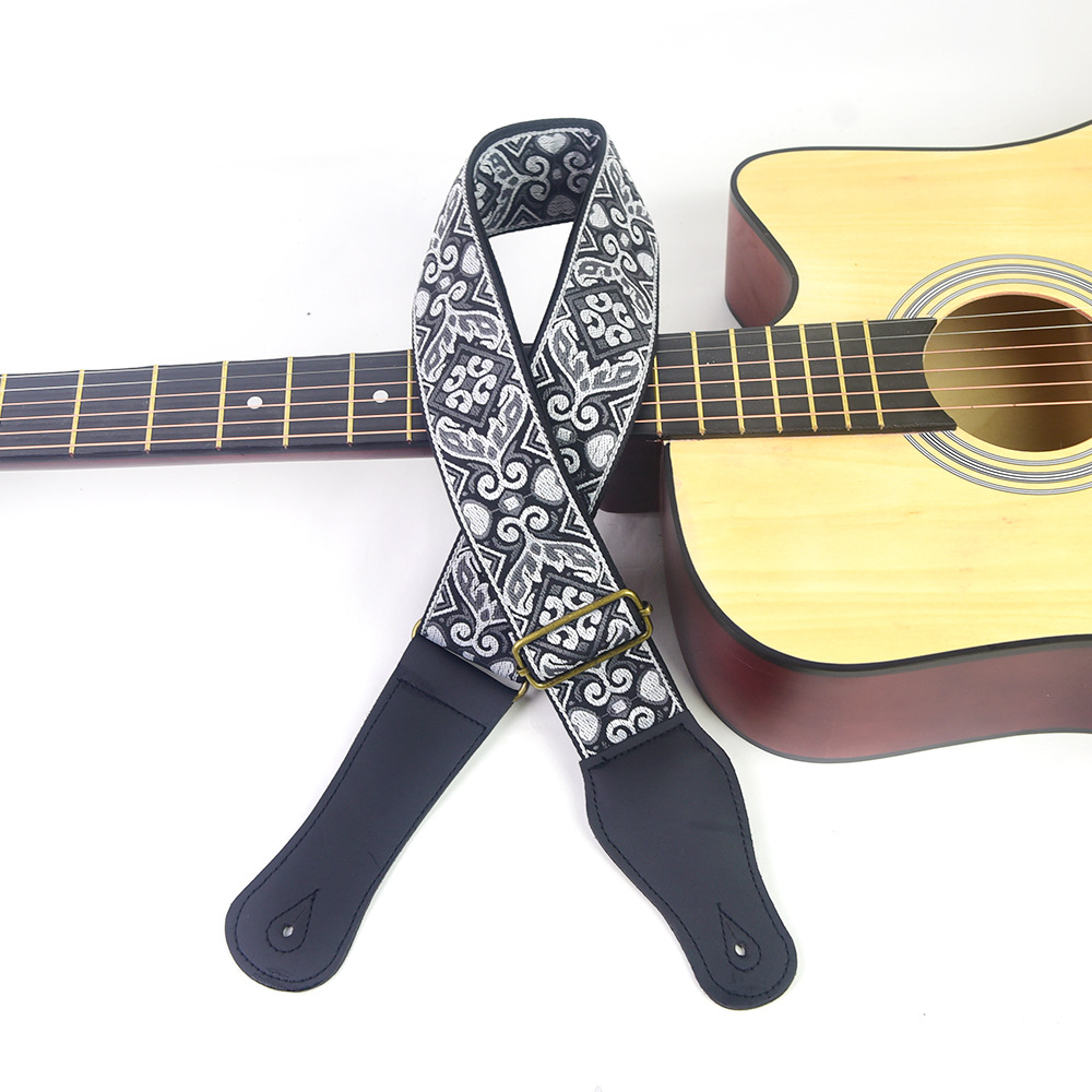 Sangle de guitare brodée, impr - Musical Instrument Sounds avis et prix