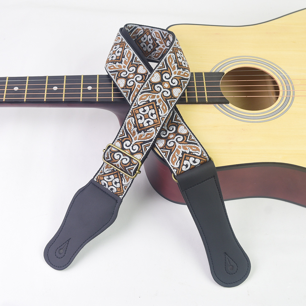 Sangle de guitare brodée, impr - Musical Instrument Sounds avis et prix